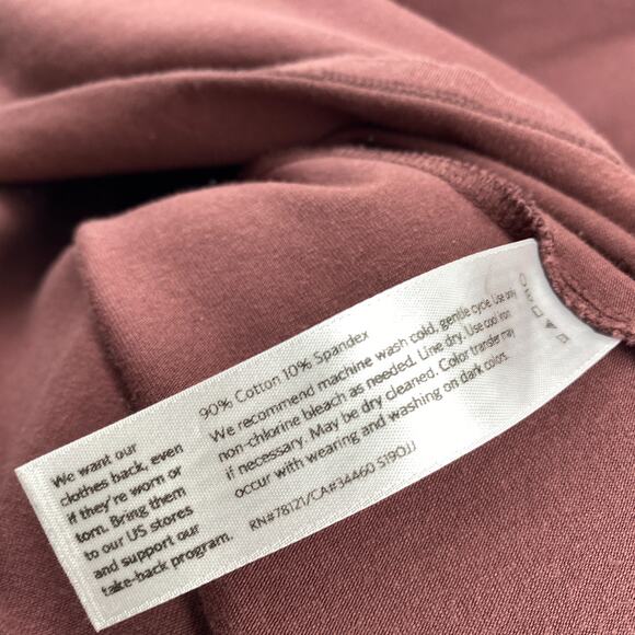 EILEEN FISHER Dress L Stretch Cotton Jersey Shift Tank Mini Sleeveless Brown USA - Picture 6 of 9